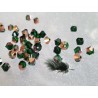 Toupies cristal 4mm Green Bottle capri gold x 25