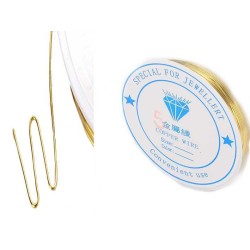 Fil de cuivre 0.5mm Doré X 9,5M