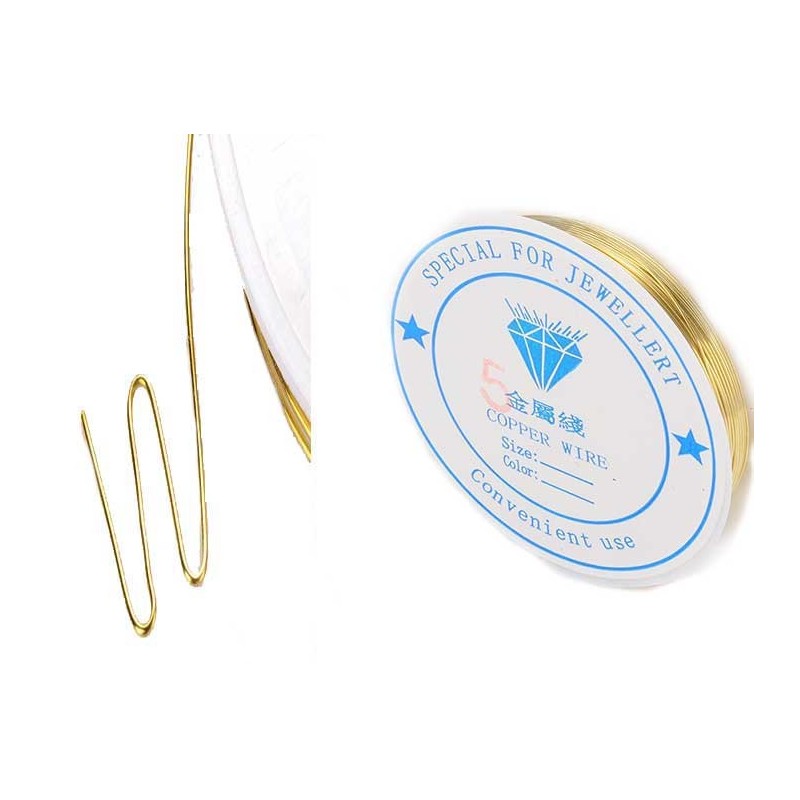 Fil de cuivre 0.5mm Doré X 9,5M
