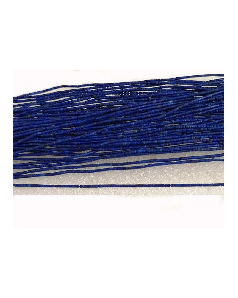 Lapis-lazuli naturel 1.2mm tubes heishi Bleu X 1 rang