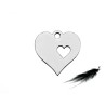 Breloque coeur évidé 12.5mm inox X1
