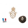 Connecteur mini Ananas 8x15mm argenté x1