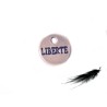 Breloque Liberté 9mm argenté X1