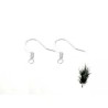 Crochet boucles d'oreilles 16mm laiton argenté