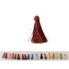 Pompon métallisé 2cm rouge multicolore x1