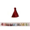 Pompon métallisé 2cm rouge  x1