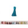 Pompon métallisé 2cm Bleu Turquoise x1
