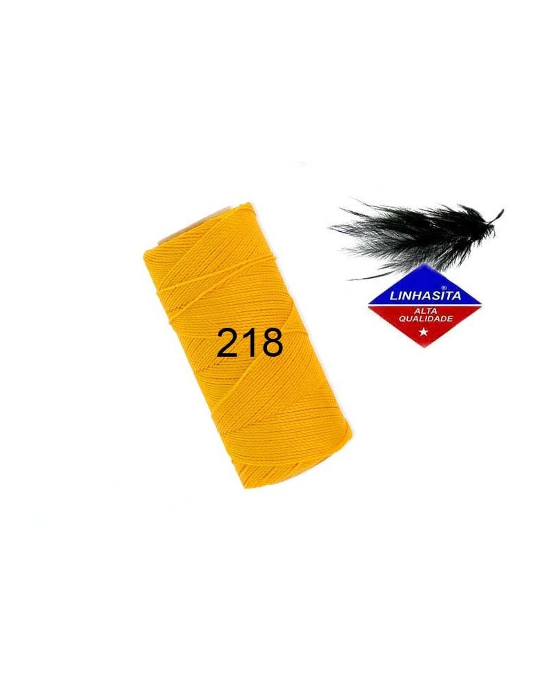Fil ciré 0,75MM Linhasita Golden Yellow (218) X 5M