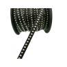 Cuir Plat 5mm Noir clouté argent X 0.50M