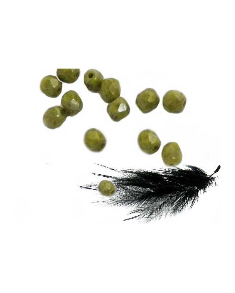 Facettes 4mm olive green blue terracotta X50