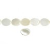 Ovale Nacre14x10mm blanc X 1