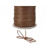 Cordon ciré tressé  Marron caramel 1mm  X 3 Mètres