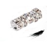 Rondelle Strass blanc AAA 4mm Argenté X1
