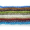 Perle 10mm en verre et feuille d'argent par 10 couleurs différentes 