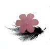 Fleur lucite 30mm Rose dépoli X 1