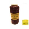 Fil de Lin ciré 0,7mm Bordeaux N°24 pour bijoux micro macramé X 5M
