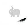Pendentif éléphant 14x11mm inox x1
