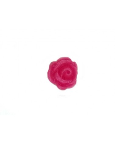 Rose 9mm résine fuchsia x1