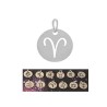 Pendentif signe du zodiaque Bélier 12mm inox X1