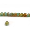 Ronde Bohême 5mm turquoise ambre x10