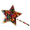 Perles en bois 14mm mix couleurs X 35