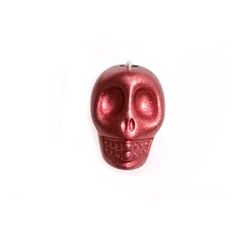 Tête de mort 13mm laqué cuivré x1