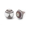 Ronde 10mm verre décor de Bouddha brun