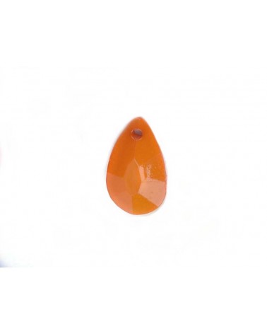 Pendentif goutte 22x12mm acrylique Orange X3