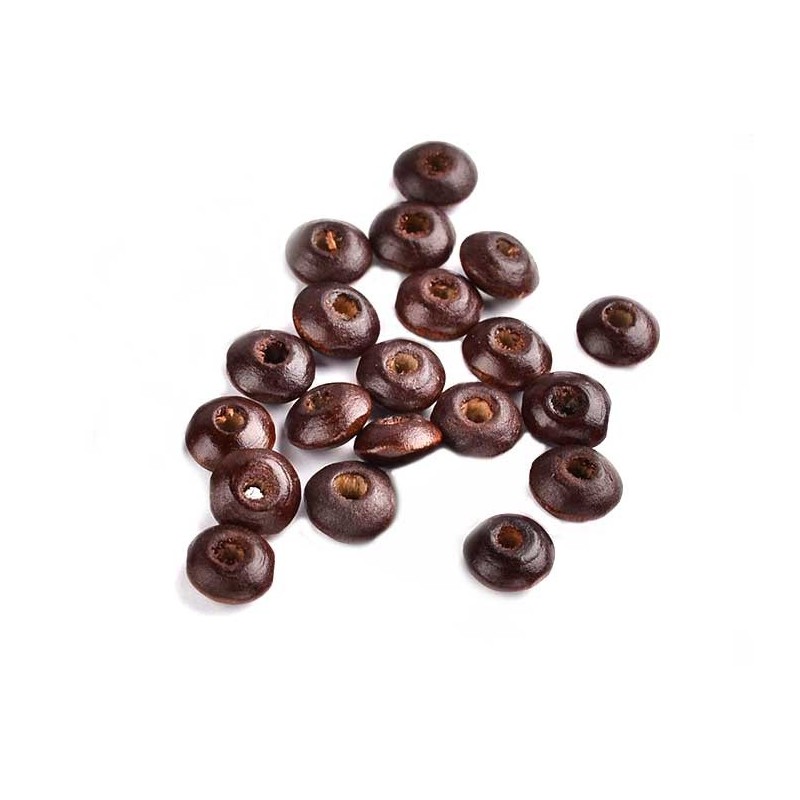 Soucoupe bois 8x4mm Brun X 100