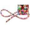 Rondelles 6x1mm pâte polymère multicolore x 47cm