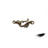 Fermoir crochet S aile 35mm bronze X1