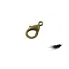 Fermoir mousqueton 12x7mm Bronze 