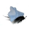 Fleur lucite 22x20mm Bleu x1