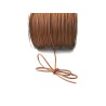 Cordon ciré tressé  Marron caramel 1,5mm 