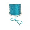 Cordon ciré tressé dark Turquoise 1mm X 3 Mètres