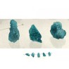 Agate druzy 15-25mm bleu x1