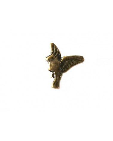 Oiseau perle 13x10mm bronze X1