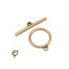 Fermoir T cercle 14 mm bronze X 1