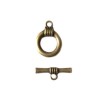 Fermoir T simple 14mm bronze x1