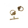 Fermoir T Rose 19x14mm bronze x1