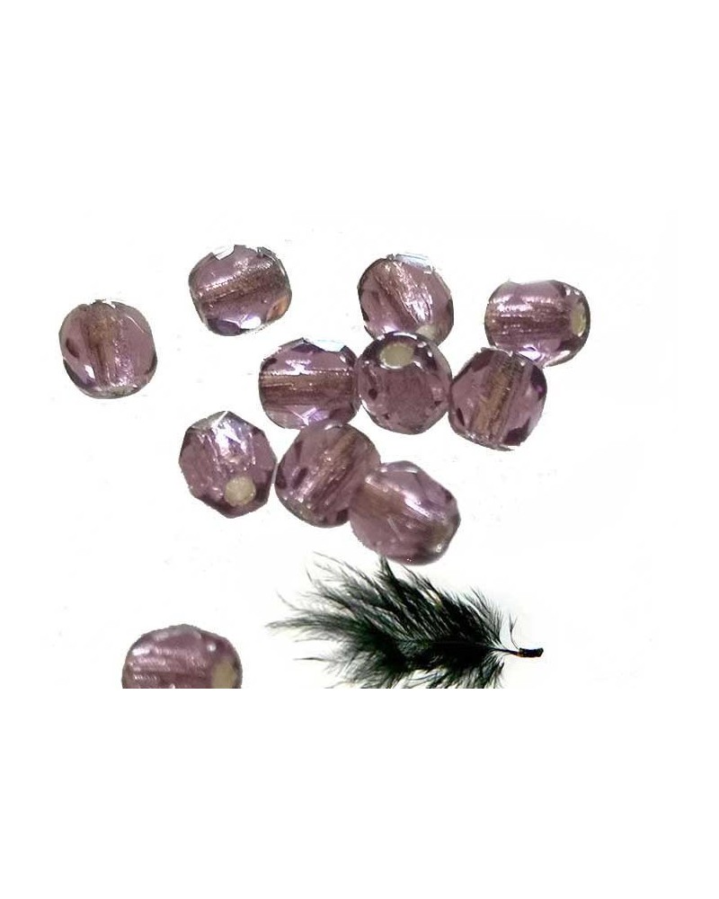 Facettes 4mm Amethyst silver lined x 50