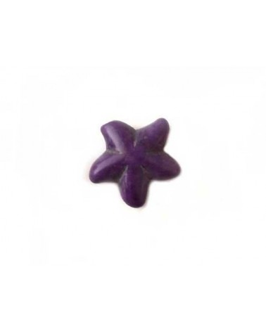 Etoile de mer Howlite imitation 18mm Violet  X1