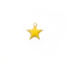 Breloque étoile 10mm émail jaune x1