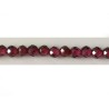 Grenat facetté 2mm rouge X demi rang