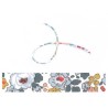 Cordon tissu liberty Betsy gris x 20cm