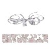 Cordon tissu liberty Betsy gris blanc x 20cm