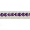 Amethyste 6mm dépolie par 15
