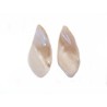 Goutte plate twistée en coquillage nacré x1