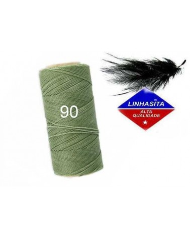 Fil ciré 0.5MM Linhasita vert militaire (90) X 5M