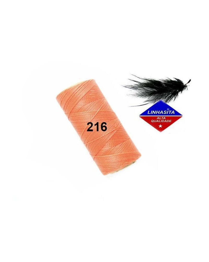 Fil ciré 0.5MM Linhasita Orange clair (216) X 5M